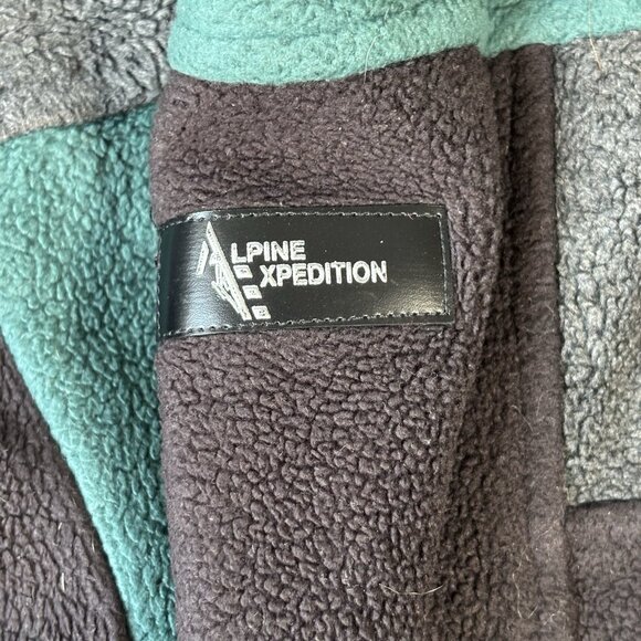 VTG Alpine Expedition Sherpa Fleece Jacket Full Zip Mens L Gorpcore Campcore 90s - Picture 4 of 16